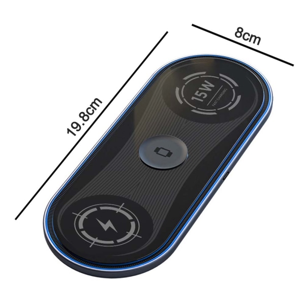 Telefonoplader Kompatibel Opladningsstativ ， 15W Ambient Light