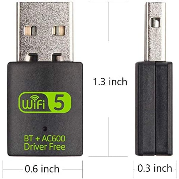 USB WiFi Bluetooth-adapter, trådlös nätverksmottagare