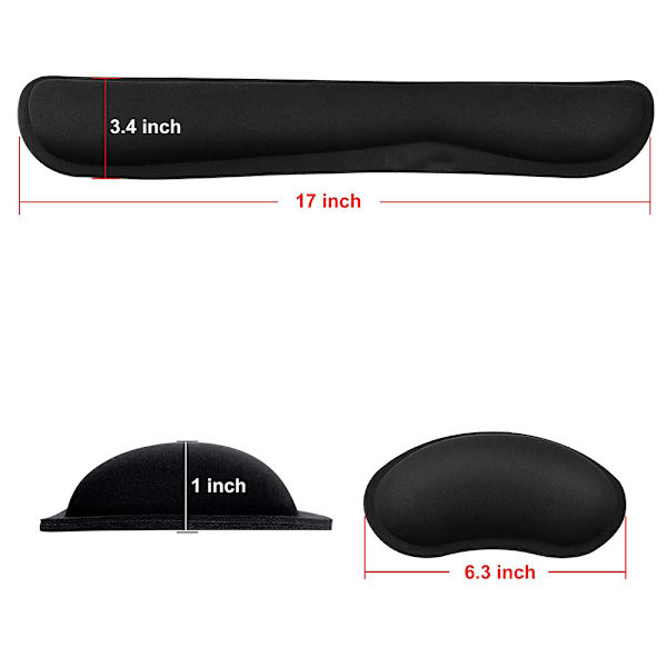 Oppgradert tastatur håndleddsstøtte og mus håndleddsstøtte, laget av minneskum, superfin fiber og gel, enkel skriving og håndleddssmerter perfekt for