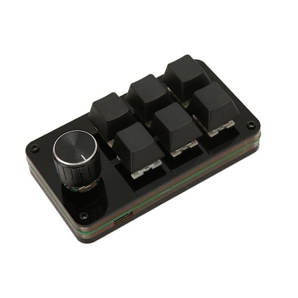 Mini 6-tasters tastatur med knott Hot Swappable Blå bryter Mekanisk tastatur Makro programmeringstastatur for arbeidsspill