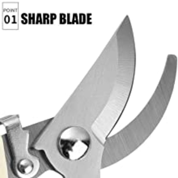 BUGUI Trädgård Beskärning Saxar Set - 2 Pack, 1 Bypass Beskärare+1