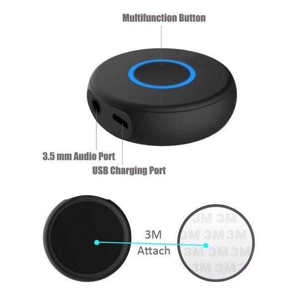 Bluetooth Aux-adapter för bil Bluetooth 4.2-mottagare