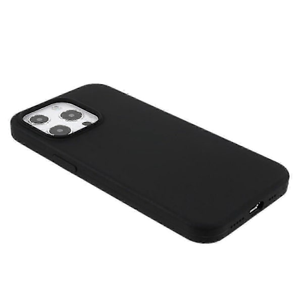 For iPhone 14 Pro-deksel Solid silikon støtsikkert telefonbakdeksel[TT] Black