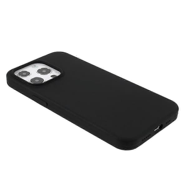 För iPhone 14 Pro Skal Solid Silikon Stötsäkert Telefon Bakskal[TT] Black