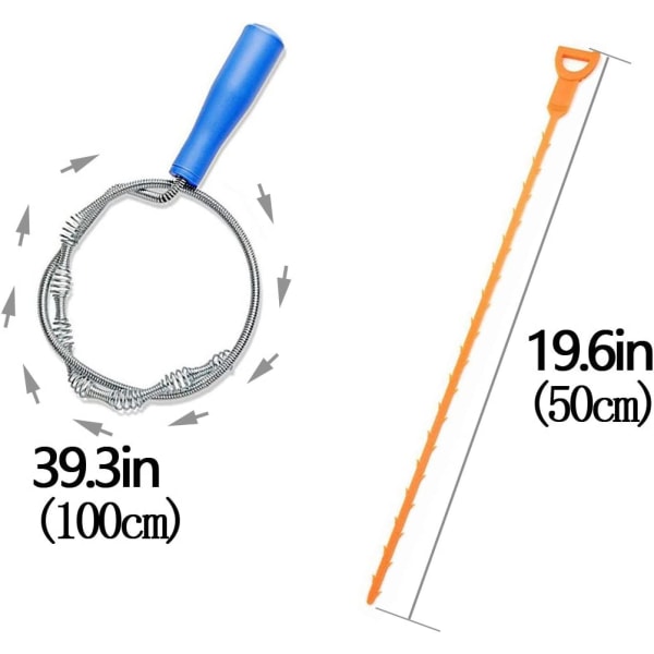 FOMMEN 6-pack täppborttagningsmedel Avloppsavlastning Auger Cleaner Tool,Sink