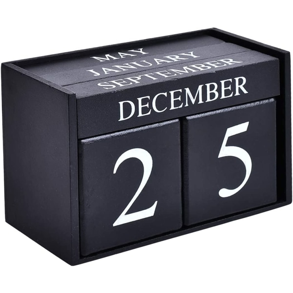 Træskrivebordsblokke Kalender - evighedsblok Måned Datovisning