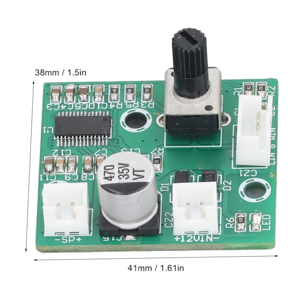 60W Mini Mono Högeffektsförstärkarmodul HIFI Digital Liten Effektförstärkarmodul DC 7.5‑24V