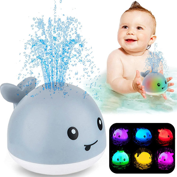 Baby , valautomatisk sprayvattenbadleksak med LED Li