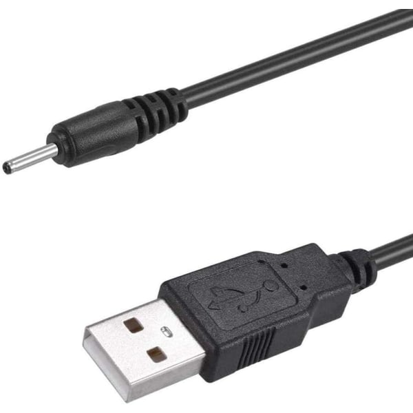 USB till DC 2,0 mm-kabel, öronsnäckor USB DC-laddningsadapter, USB 2,0