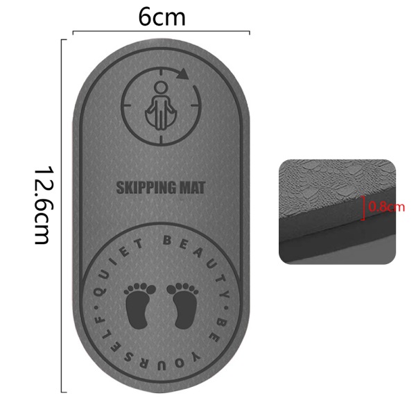 Rebspringende øvelsesmåtte - 6mm/8mm fortykket lydløs