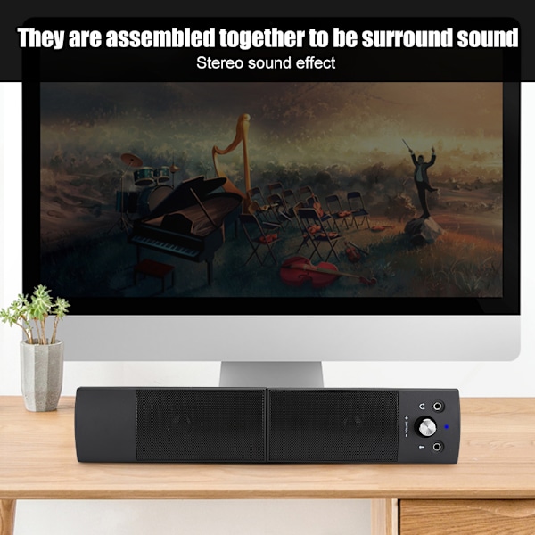SADA V-117 Kablet datamaskinlyd 3W Hjem Desktop Liten høyttaler Notebook Subwoofer for Surround Sound