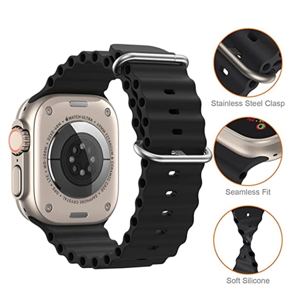 2 st band kompatibel med Apple Watch-band  Justerbar