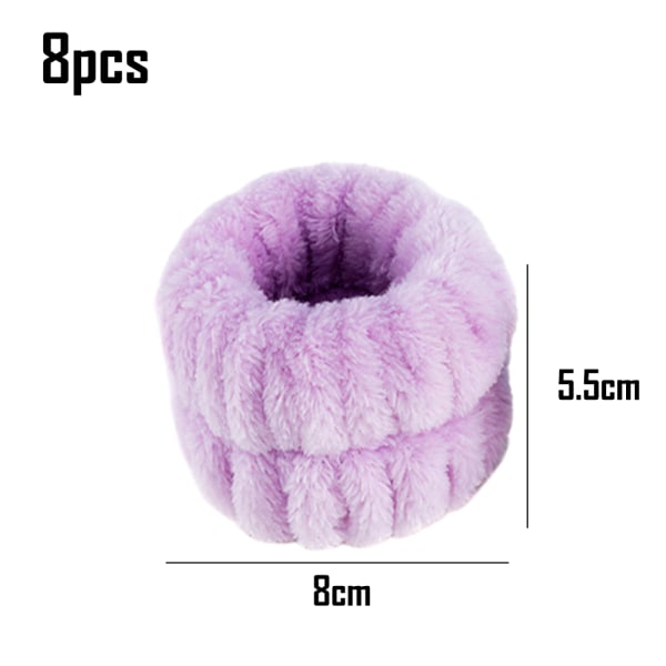 Handledsband Scrunchies för tvättning av ansiktsabsorberande svettband purple