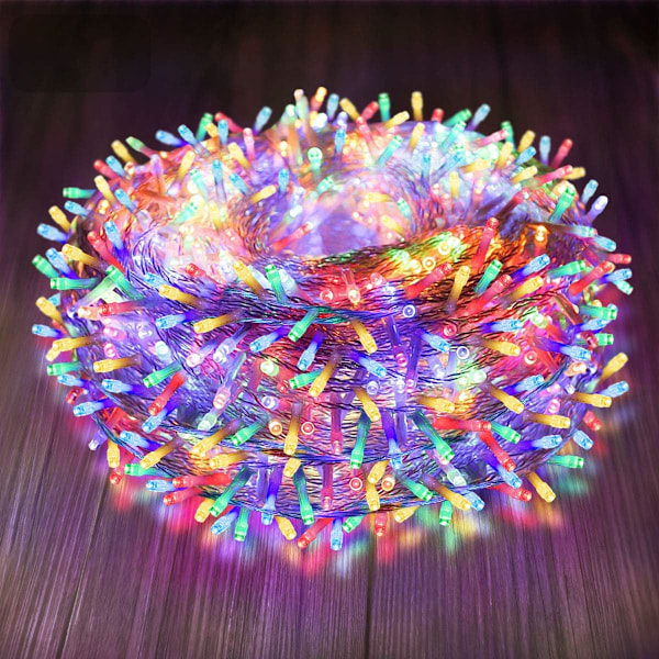 Flerfärgade LED, Vattentäta, Säker Spänning, Superstarka Slingor, Lätta Att Installera, Förlängningsbara Julbelysning, Lång LED Julbelysning, Energi