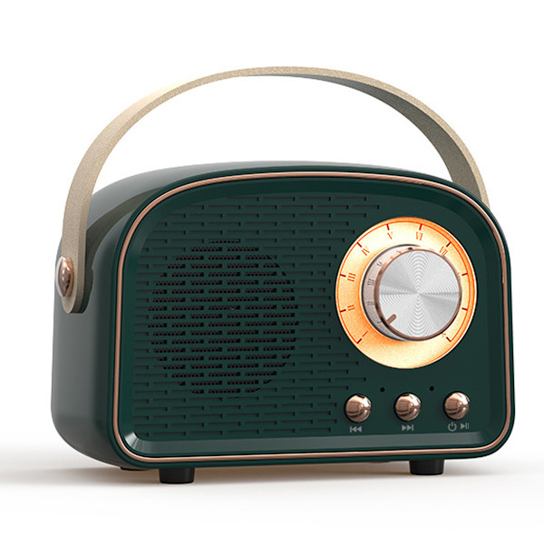 Retro Bluetooth-högtalare, trådlös vintage-högtalare, trådlös bärbar Bluetooth-högtalare för utomhusbruk