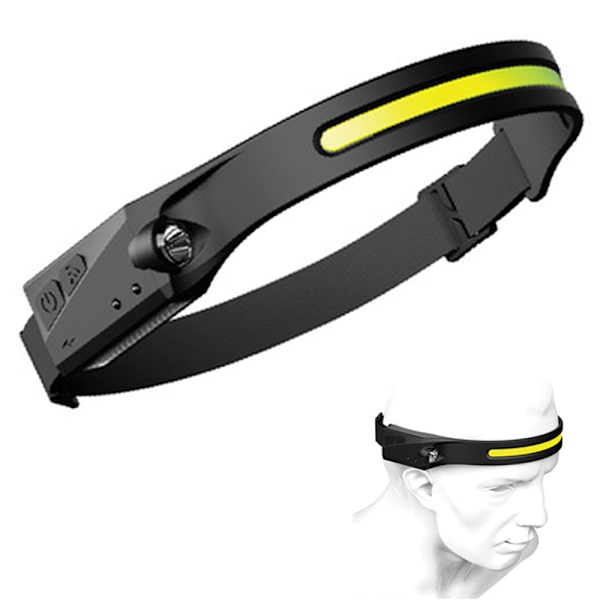 1 stk LED lysstang hodelykt oppladbar camping hodelykt med