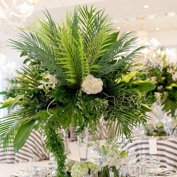 2 Pakke Kunstige Treblader Tropiske Planter Kunstige Falske Frond Pl