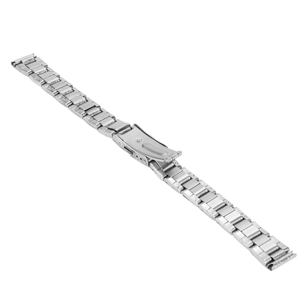 Metallklockarmband Snabbkoppling Viklås Dubbel Knapp Rostfritt Stål Klockarmband för Män Kvinnor Silver 12mm/0.47in