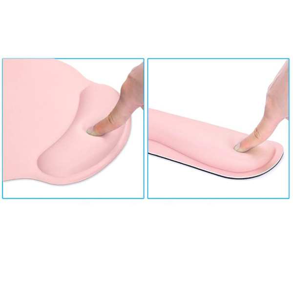 Dapesuom-näppäimistön rannetuki ja hiirimatto rannetuella, Memory Foam -rannetuet näppäimistölle ja hiirelle, ergonominen rannetuki liukumattomalla
