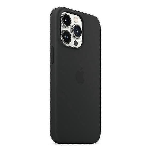 Flytende silikon bakdeksel til iPhone 14 Pro kompatibel med MagSafe med Pop Socket Black