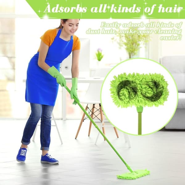 Stykker mikrofiber moppeklude til Swiffer Sweeper, genopfyldelige moppepuder til dampmopper, genanvendelige vaskbare moppepuder til flisegulve