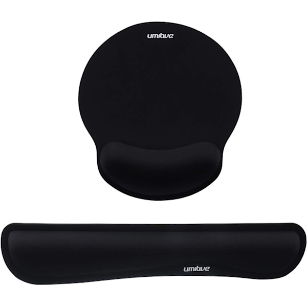 Tangentbord handledsstöd musmatta handledsstöd stödplatta för tangentbord och mus, ergonomiskt minnesskum handledsstöd för smärtlindring och skrivning