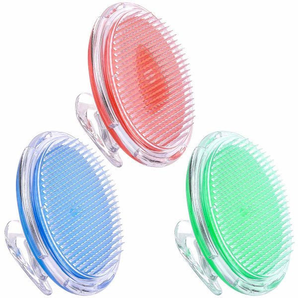 3 Pcs Exfoliating Brush for Ingrown Hair, Body Scrubber, Blue Gr