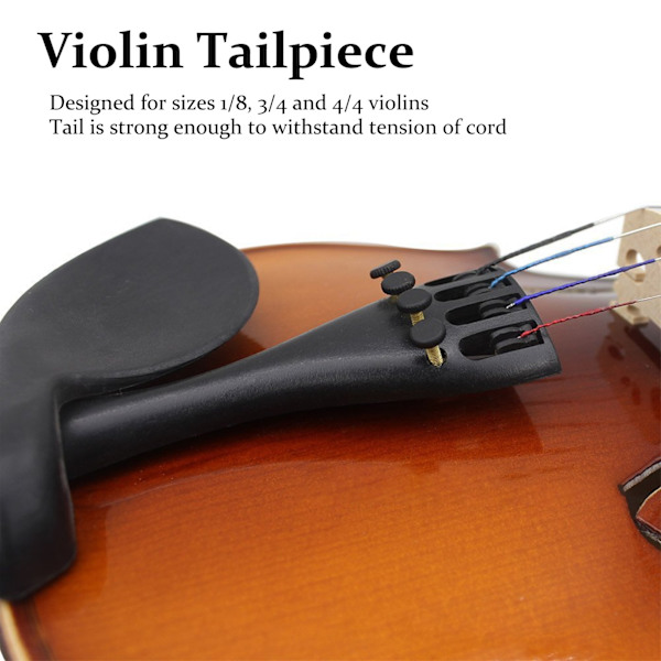 Violin Stjärtstycke 4 Finjusterare Aluminiumlegering Fiol Stjärtsträng 1/8 3/4 4/4 Delar Tillbehör