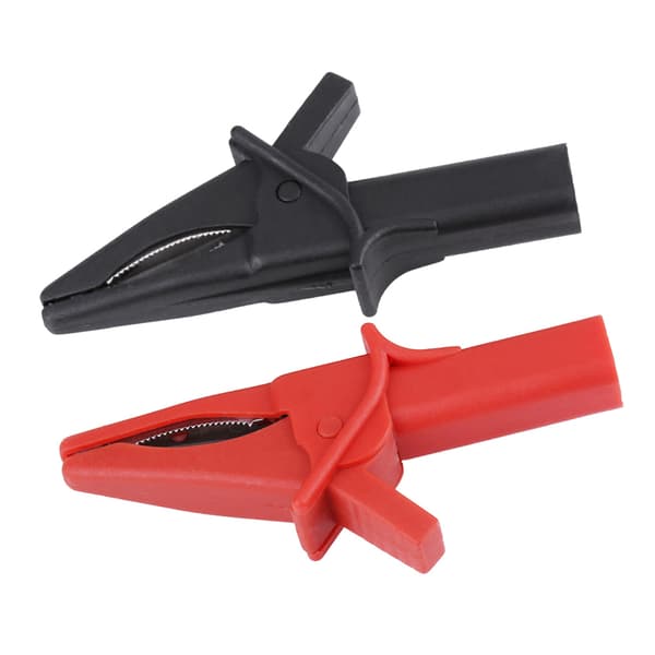 HT18A Store Røde Sorte Delfin Alligatorclips til Oscilloscop 2 Stykker[TT]