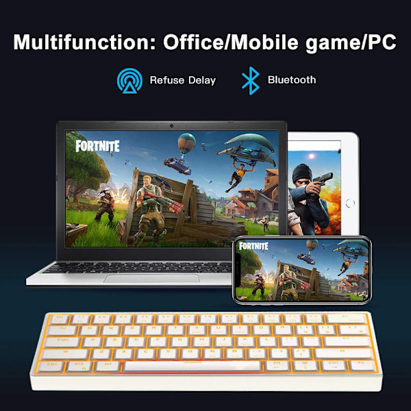 60% mekaaninen näppäimistö langaton mobiilipeli näppäimistö taustavalaistu langallinen LED mini kompakti näppäimistöt yhteensopiva Android PC kannettavan kanssa