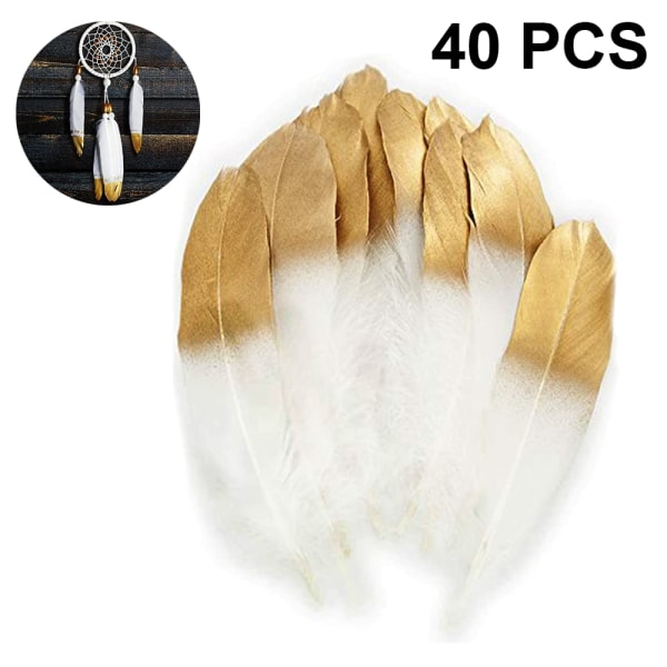 40Pcs 4 Style Natural Goose Feathers Clothing Accessories for