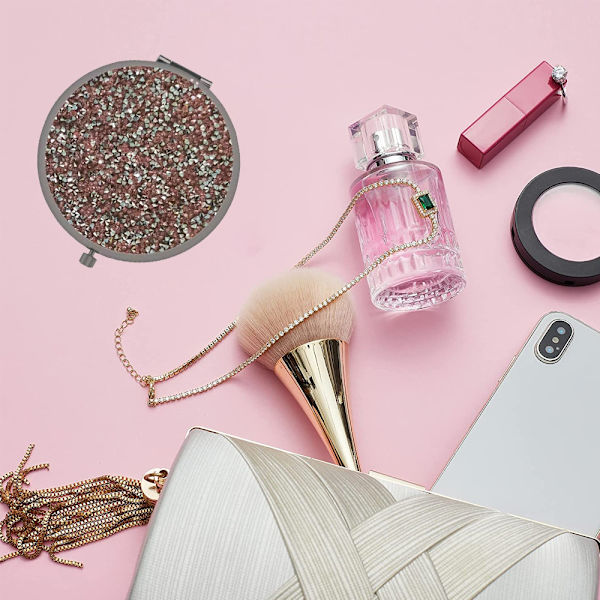 Sminkspegel Mini Mix Diamond Makeup Spegel Fällbar Mini