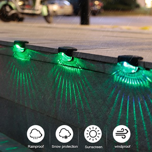 Solcellslampor för utomhusbruk, 4-pack, vattentäta solcellslampor med LED-lampor