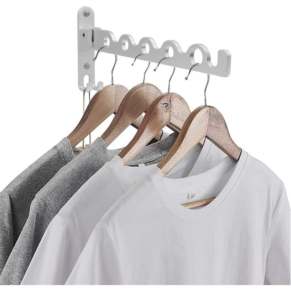 Retractable Wall Folding Hanger, Wall Mounted Foldable Clothes Rack, Folding Coat Hooks, Wall Hanger Drying Rack, for Hanging Clothes, Bags, Hats