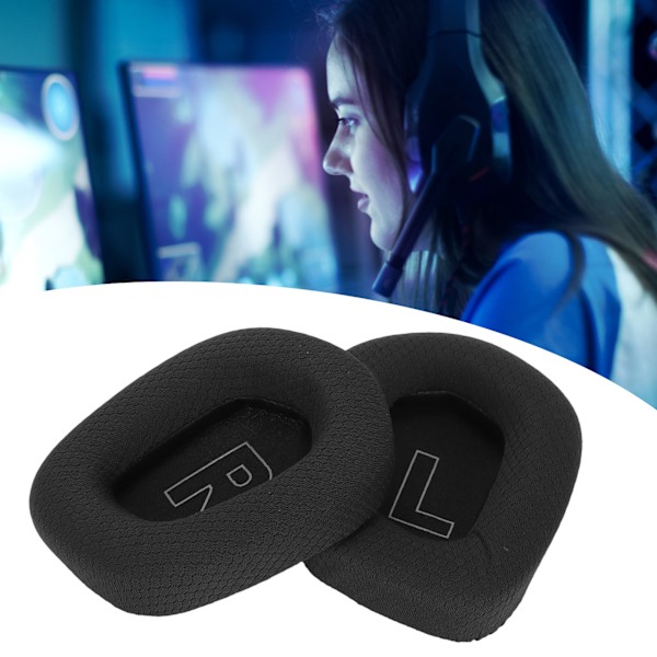 Øreputer Profesjonell Lyd Isolasjon Headset Øreputer Erstatning med Myk Pustende Mesh for G733 Headset Svart