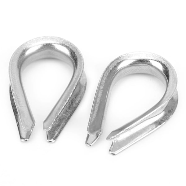 50 stk U-klemmer 304 rustfritt stål wire tau klips beskyttelse hjerte ring sett universell M4