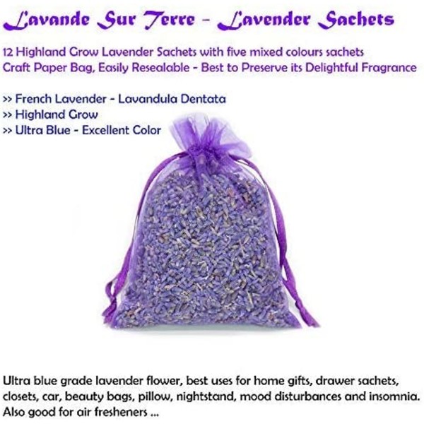 16 lilla franske tørrede lavendelposer Craft Bag