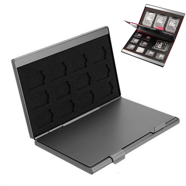 1 st Case i aluminium Förvaringsbox för SD-kort TF-kort