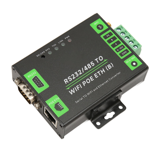 RS232 RS485 til WiFi POE Ethernet Serial Server Converter Multifunksjonell Industriell Serial Port Server