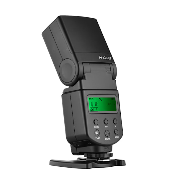 [通拓商品] Andoer Universal Blixt Speedlite GN40 Justerbar LED Fyllnadsljus On-camera Blixt Med Fäste Ersättning för Canon Nikon Olympus Pentax