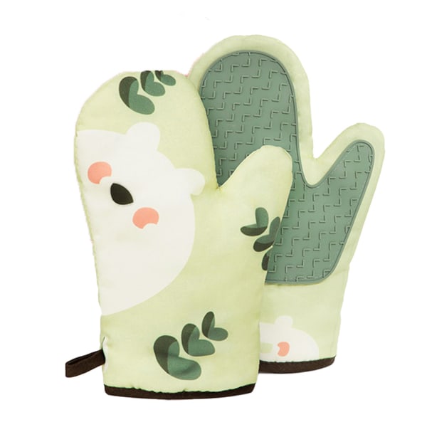 Oven Mitts with Heat Resistant  Set of 2, Oven Gloves and Pot