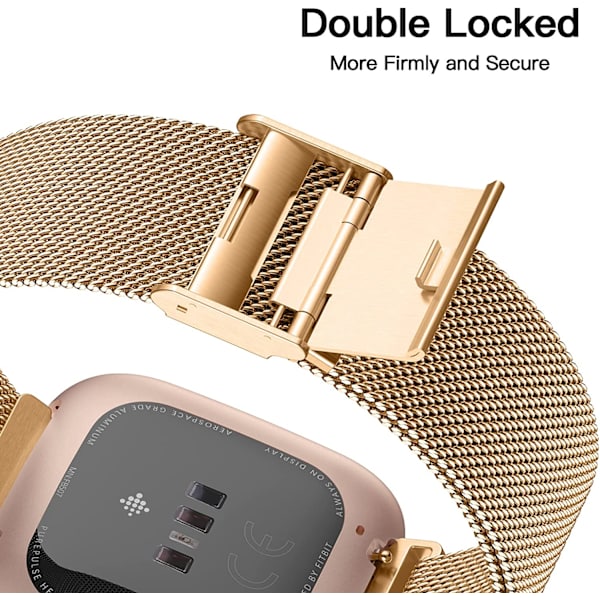 Metallista valmistetut rannekkeet, jotka ovat yhteensopivia Fitbit Versa/Fitbit Versa 2 -rannekkeen kanssa