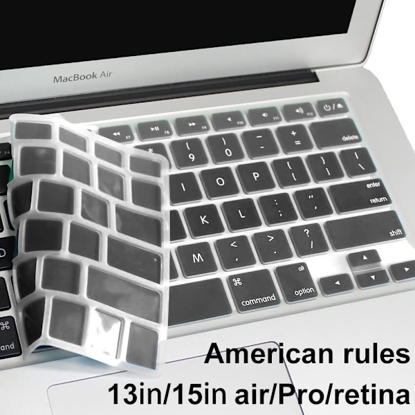 Ultra tunn tangentbordsöverdragsskydd för MacBook Air/Pro13\" och 15\"
