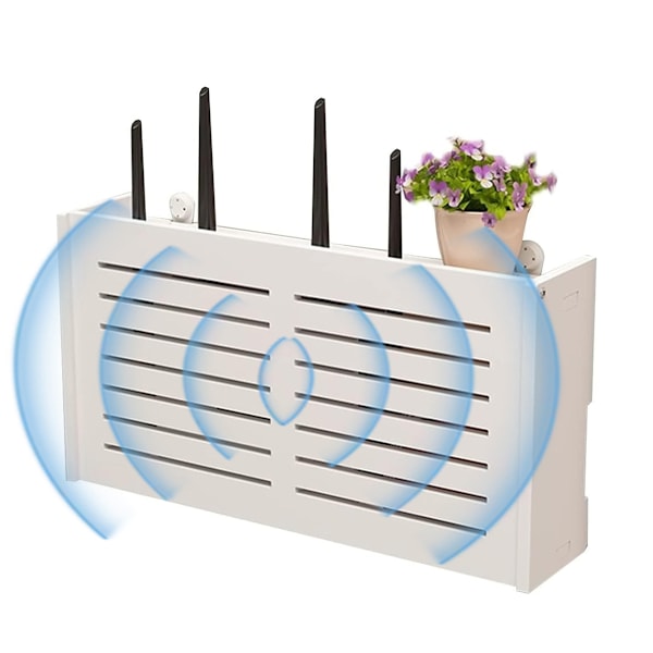 Väggmonterad förvaringslåda för wifi-router för sortering av datakablar