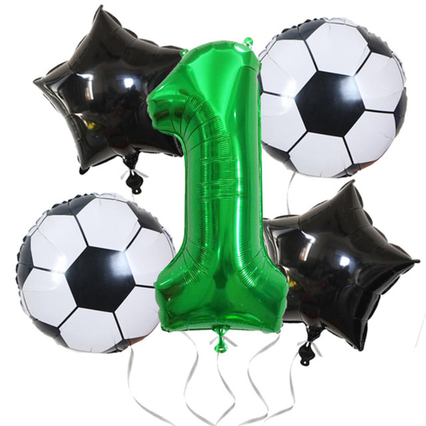 Jättiläinen, ilmapallonumero, ilmapallot syntymäpäiville, jalkapallokoristeet