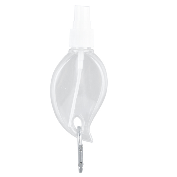 2 50 ml reseflaskor med nyckelring, bärbara, transparenta plastbehållare med lönnlöv, läckagesäkra