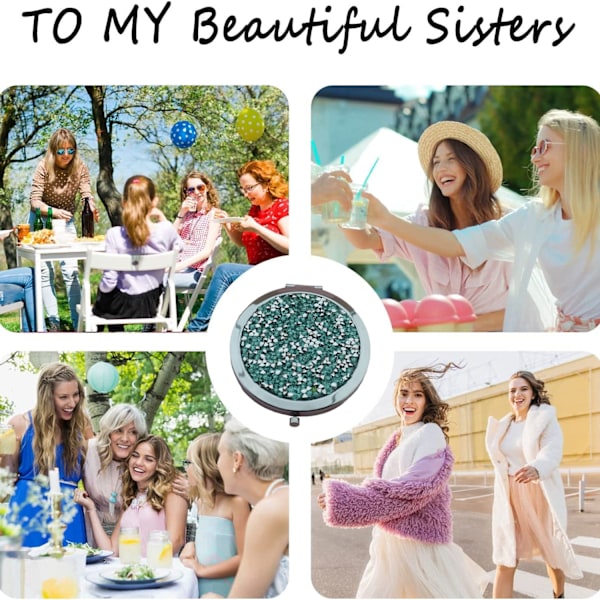 Spejl Kosmetisk Mini Mix Diamant Makeup Spejl Foldning Mini