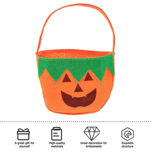 Gresskar Halloween Gavepose Ikke-vevd for Oppbevaring 4 Stk