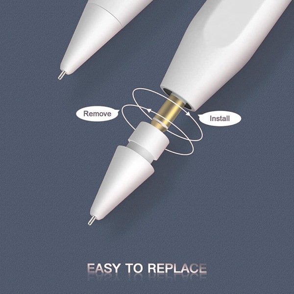 4 st exakta utbytestips som är kompatibla för Apple Pencil White-round head