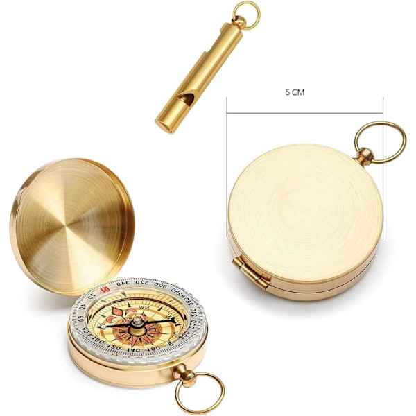 3-delad set -G50 fickur kompass /1; Vanlig visselpipa (plus liten cirkel) /1; KC färg - 3-delad set (4-länkad kedja) /1 stycke